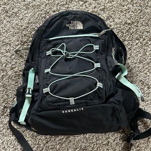 Black & mint north face borealis backpack